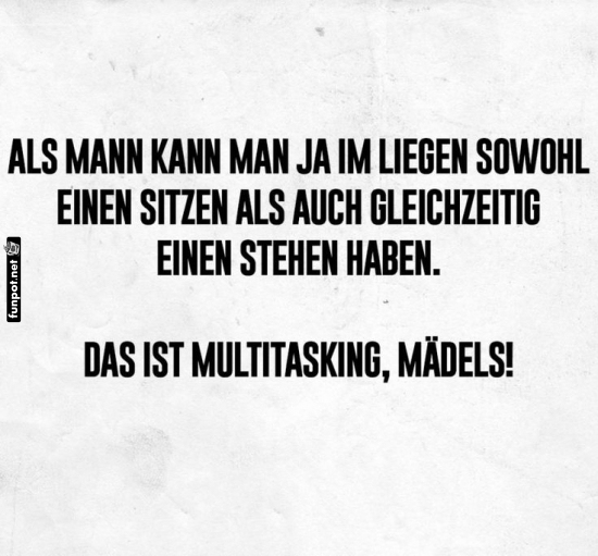 Multitasking f�r M�nner erkl�rt