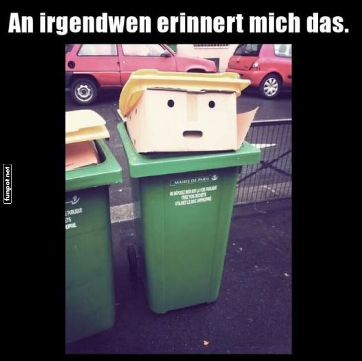 Unscheinbarer Müll mit berühmter Frisur