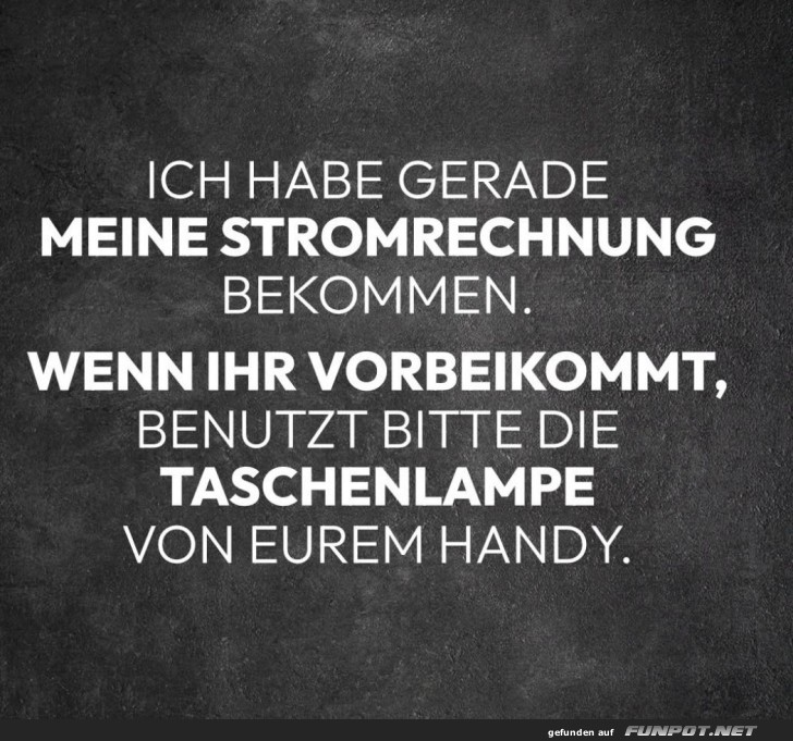 Licht aus, Handy an!