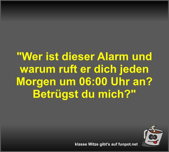 Wer ist dieser Alarm und warum ruft er dich jeden Morgen...