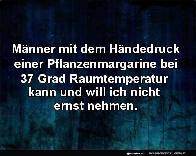 Der Margarine-H�ndedruck-Dilemma