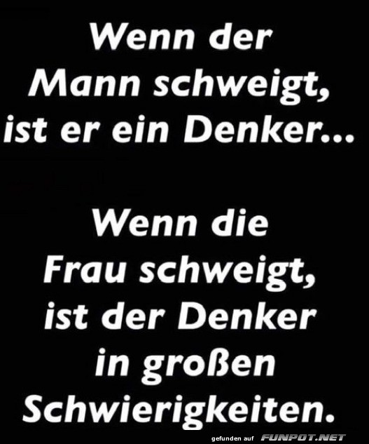 Wenn Schweigen Bände spricht...