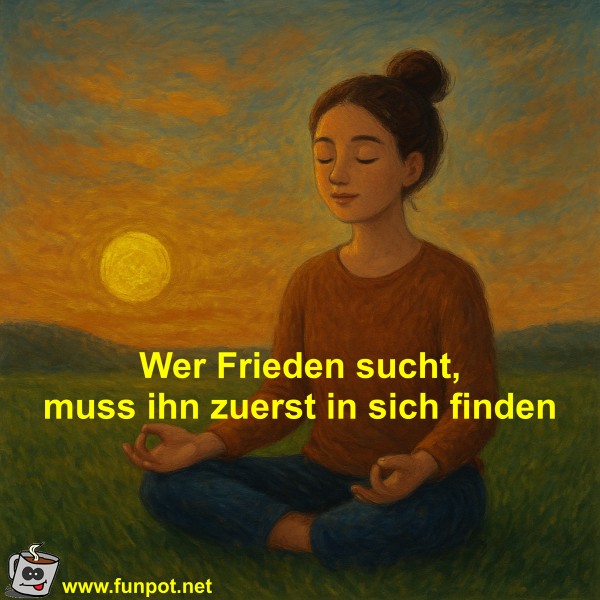 Wer Frieden sucht, muss ihn zuerst in sich finden Wer Frieden sucht, muss ihn zuerst in sich finden