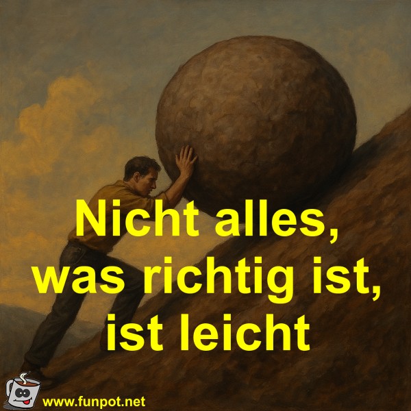 Nicht alles, was richtig ist, ist leicht Nicht alles, was richtig ist, ist leicht