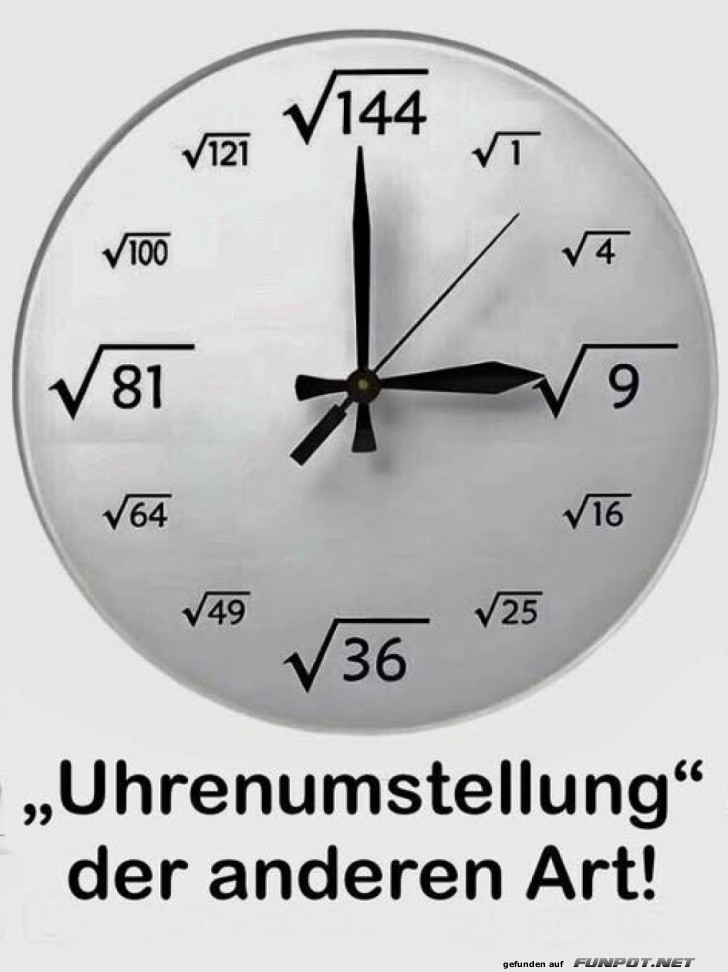 Mathematische Uhrenumstellung