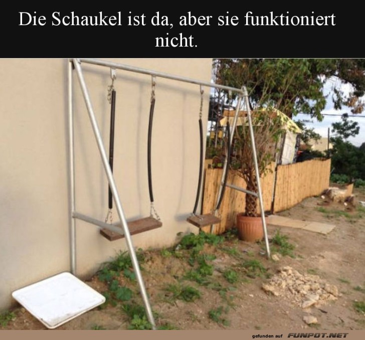 H�ngende Frage: Wo ist die Schaukel hin?
