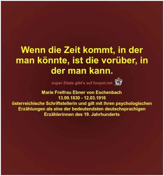 Wenn die Zeit kommt, in der