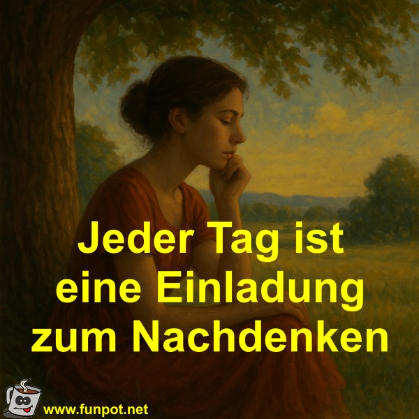 Jeder Tag ist eine Einladung zum Nachdenken Jeder Tag ist eine Einladung zum Nachdenken