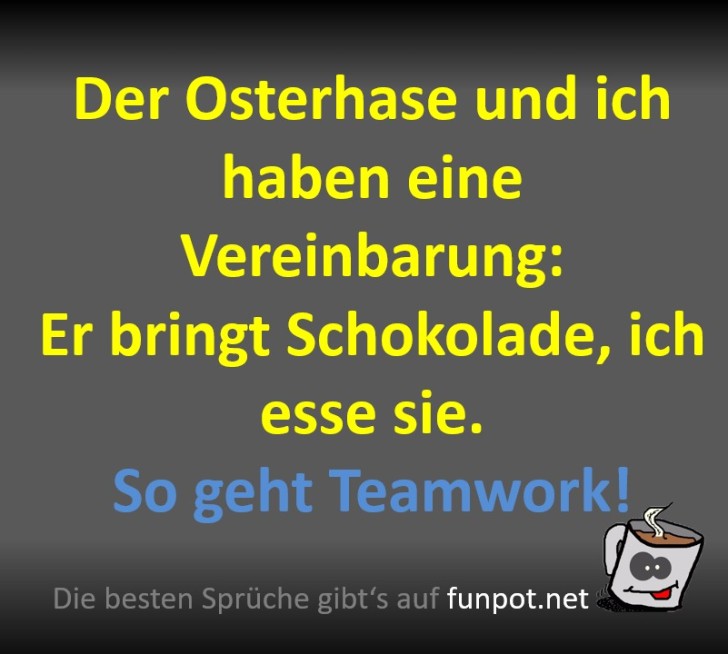 Perfektes Teamwork mit dem Osterhasen