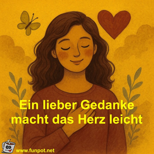 Ein lieber Gedanke macht das Herz leicht