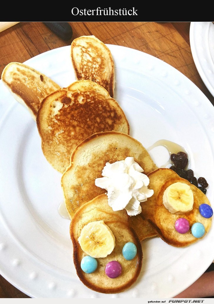 Pfannkuchen-Hase hoppelt zum Fr�hst�ck!