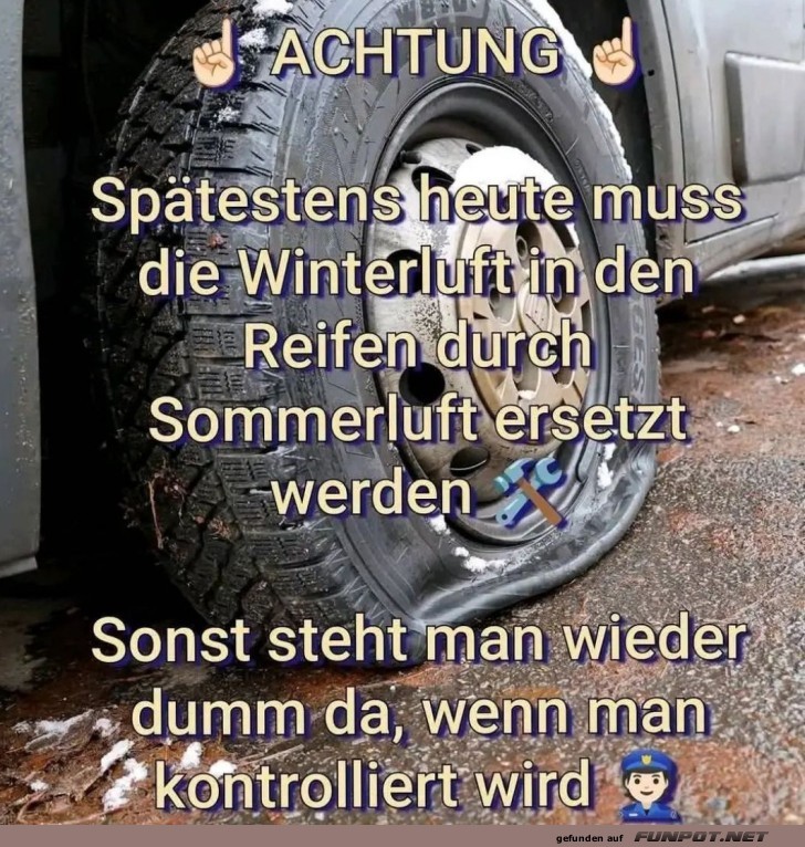 Winterreifen und Sommerluft-Switch