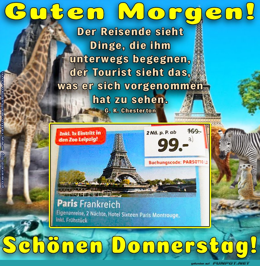 Giraffe trifft Eiffelturm: Reiseziele mixen!