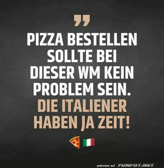 Pizza bestellen leicht gemacht bei der WM