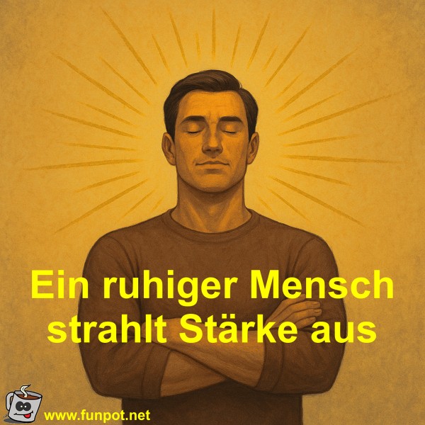 Ein ruhiger Mensch strahlt Stärke aus Ein ruhiger Mensch strahlt Stärke aus