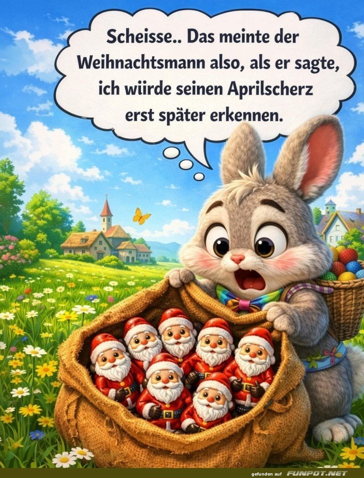 Osterhase im Weihnachts-R�tsel