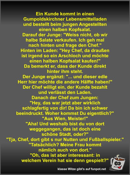 Ein Kunde kommt in einen Gumpoldskirchner Lebensmittelladen