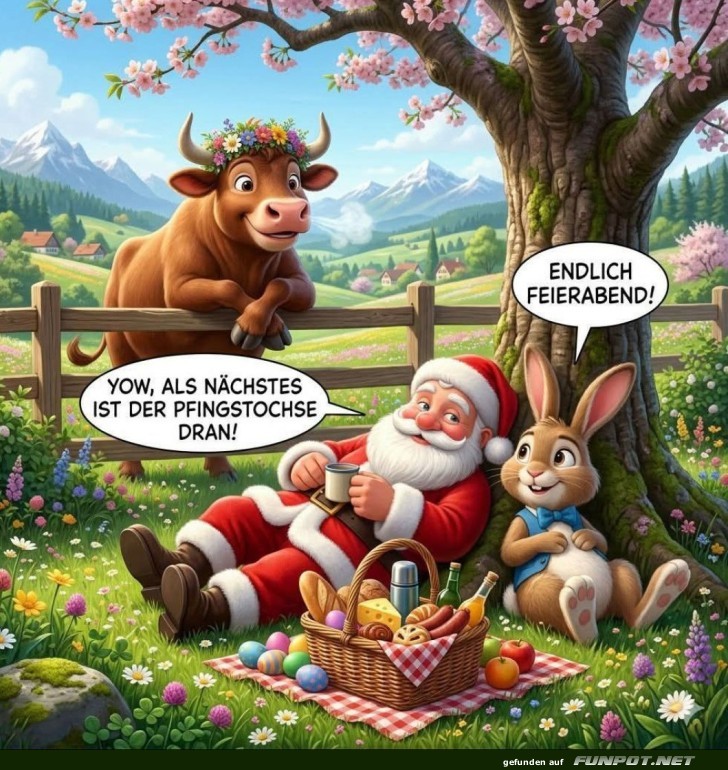 Fr�hlingsweihnachtspause f�r den Weihnachtsmann