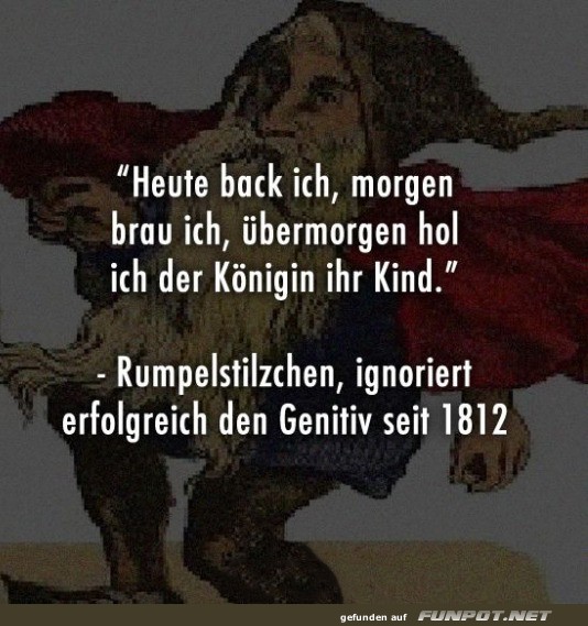 Rumpelstilzchens Grammatik-Gau