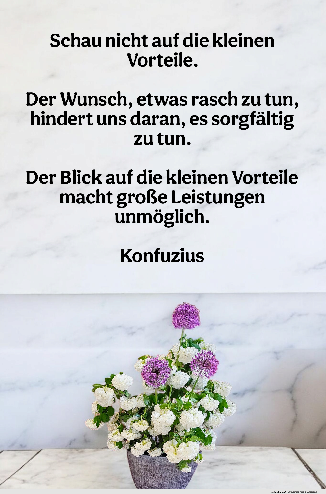 schau nicht auf die kleinen vorteile