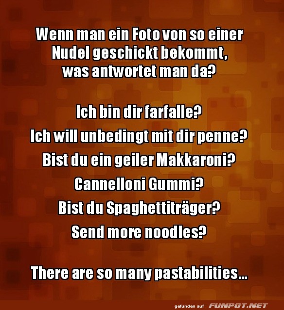 Nudel-Chats: Antworten mit Biss!