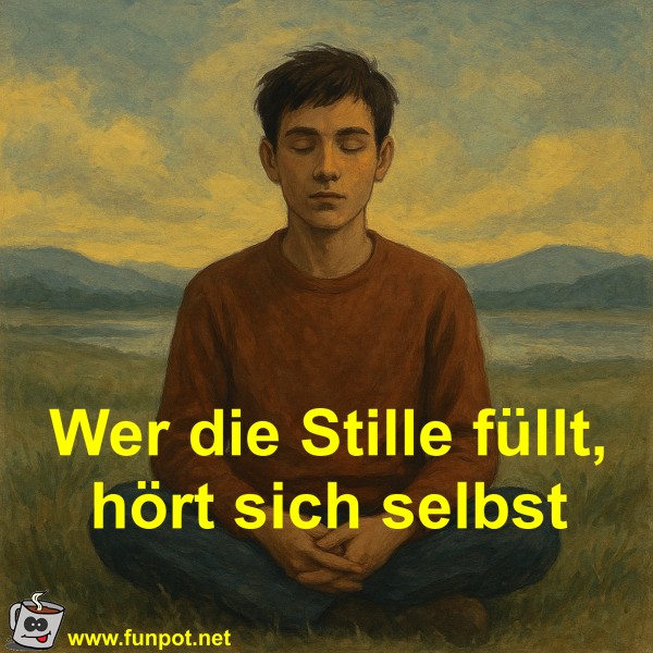 Wer die Stille füllt, hört sich selbst Wer die Stille füllt, hört sich selbst