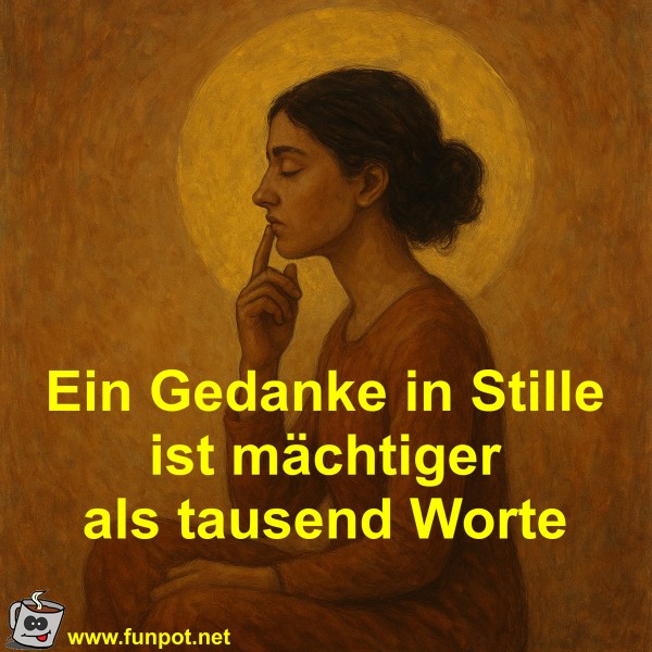 Ein Gedanke in Stille ist mächtiger als tausend Worte Ein Gedanke in Stille ist mächtiger als tausend Worte