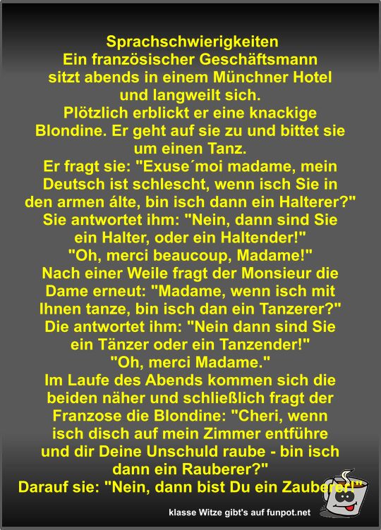 Sprachschwierigkeiten