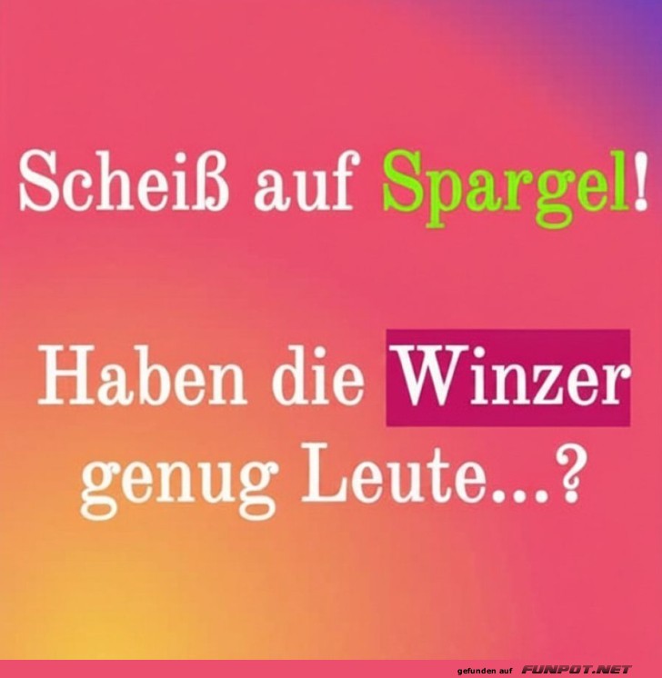 Priorit�ten im Fr�jahr: Spargel oder Wein?