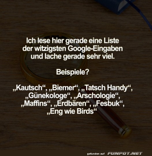 Lustige Google-Fehltritte: Kautschen und Biemer!