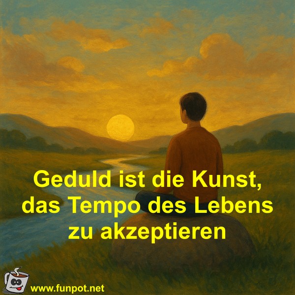 Geduld ist die Kunst, das Tempo des Lebens zu akzeptieren