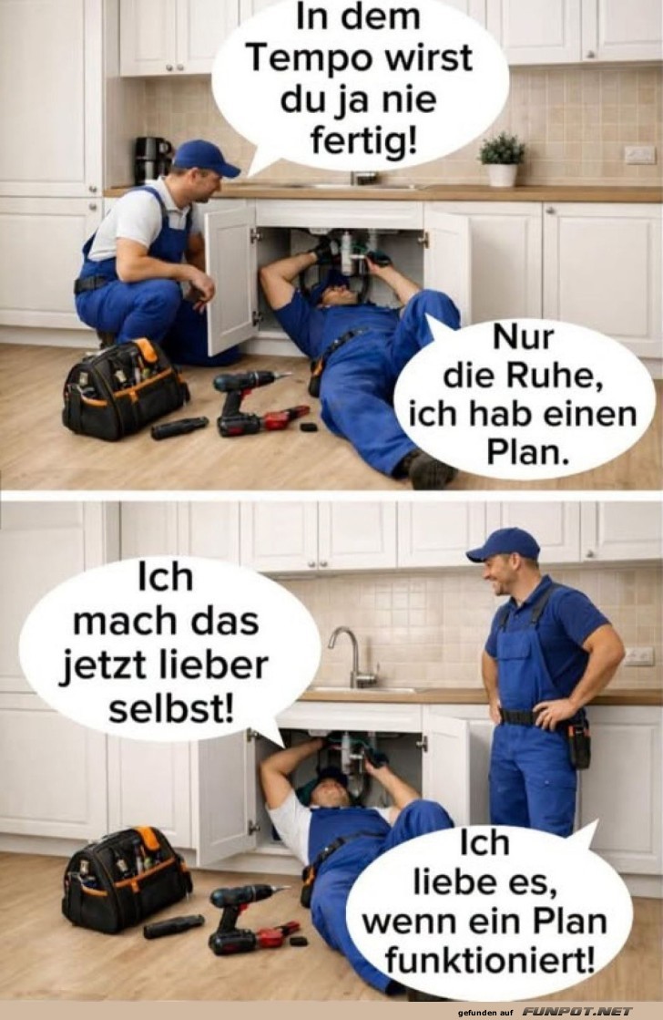 Heimwerker mit Humor: Der Rohrfrei-Plan