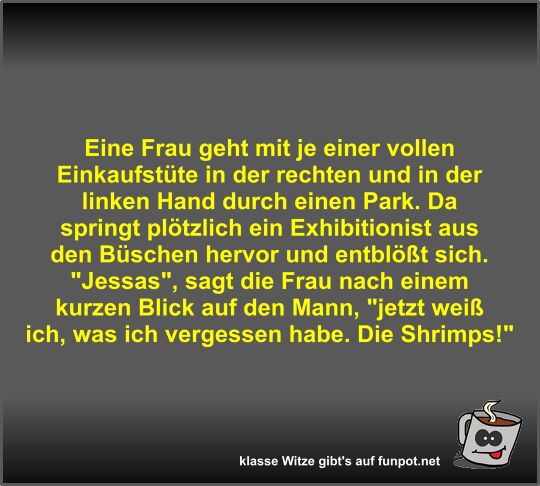 Eine Frau geht mit je einer vollen Einkaufst�te in der...