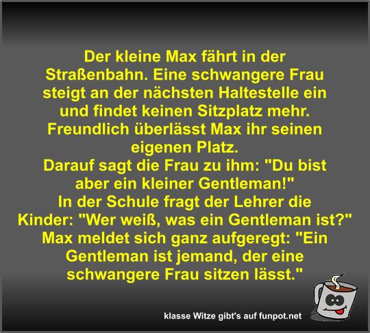 Der kleine Max f�hrt in der Stra�enbahn
