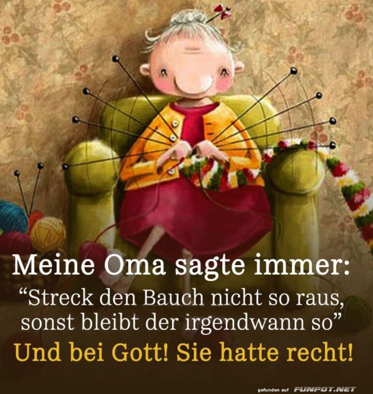 Omas Weisheit: Der Bauch bleibt wirklich so!