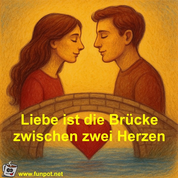 Liebe ist die Brücke zwischen zwei Herzen Liebe ist die Brücke zwischen zwei Herzen