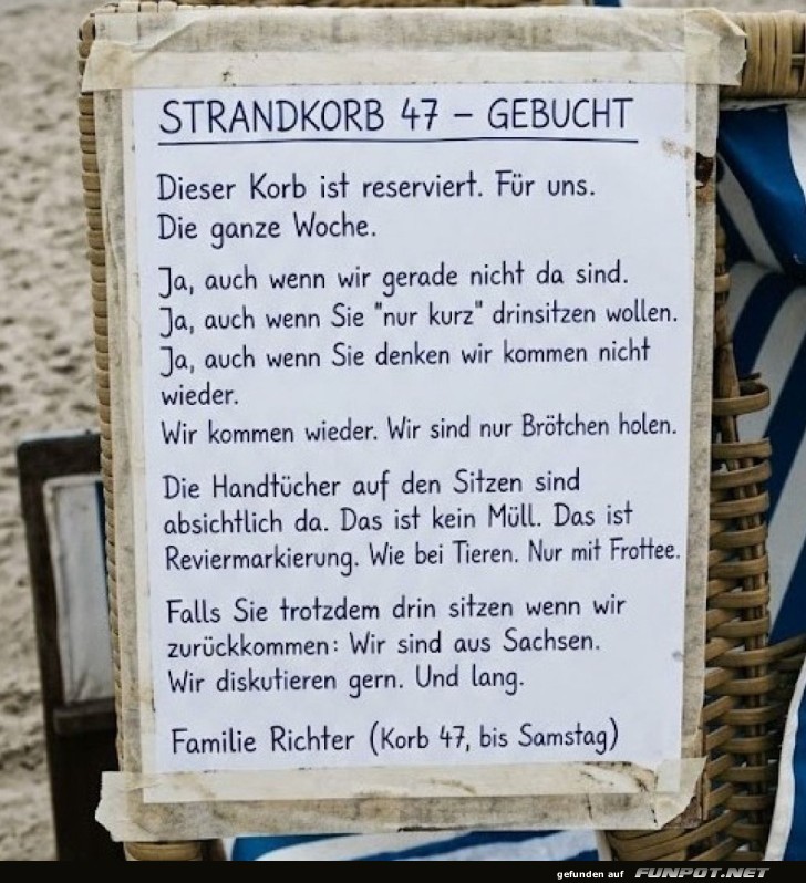 Strandkorb-Saga: Der ultimative Sitzkrieg