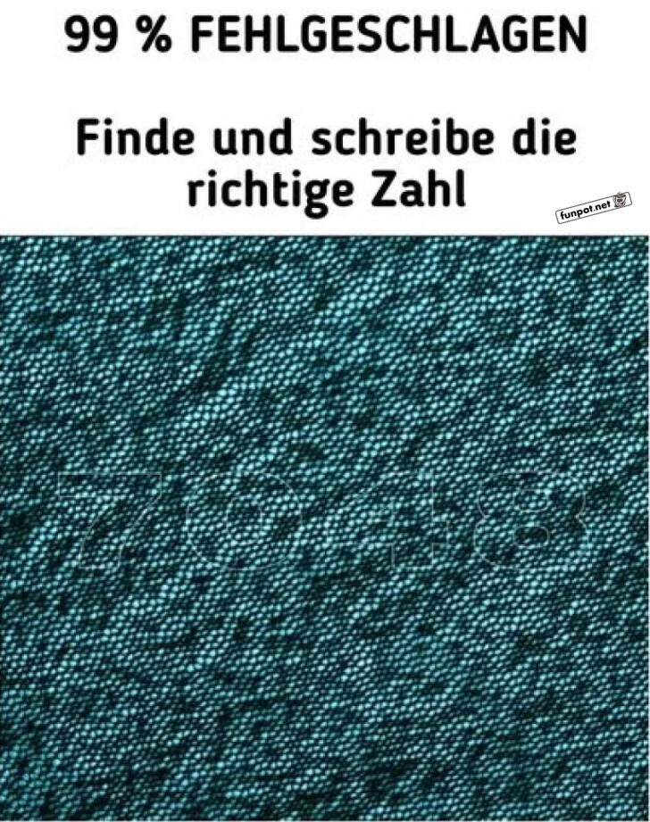 Nur 1% sieht die geheime Zahl!
