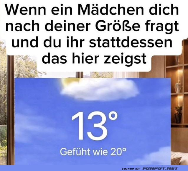 Wetterbericht statt Gr��envergleich?