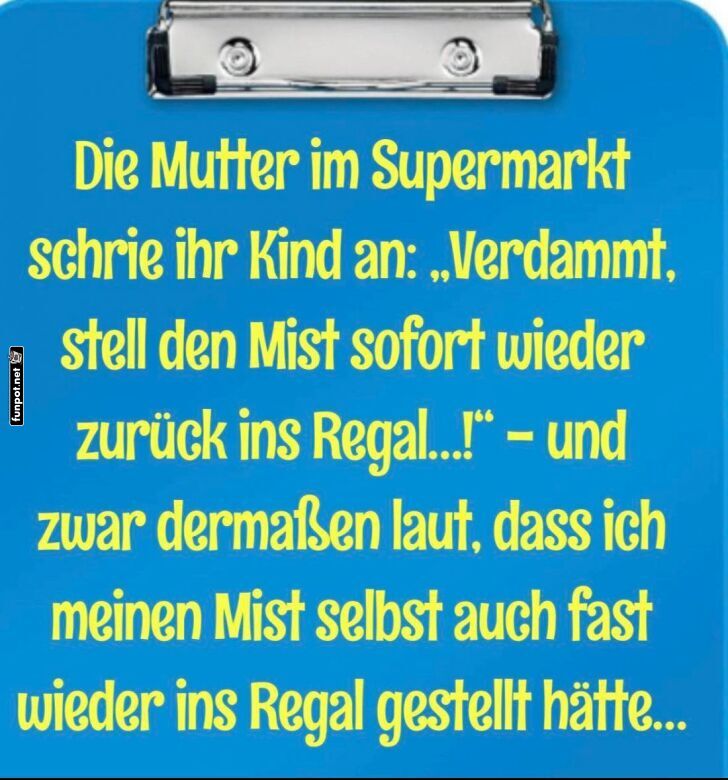 Supermarkt-Schreck und die Regalr�ckgabe