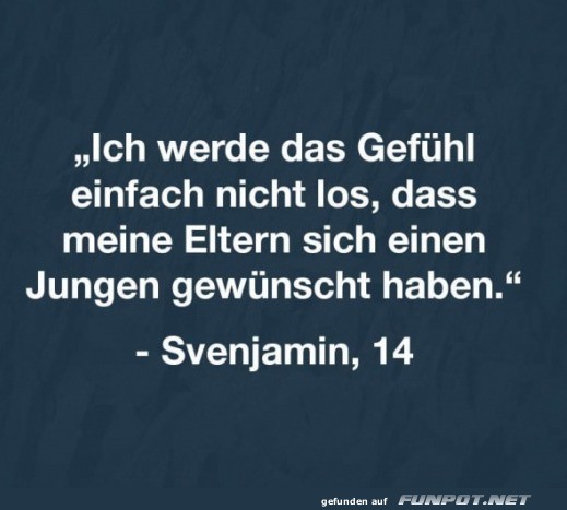 Eltern haben sich wohl einen Jungen gew�nscht