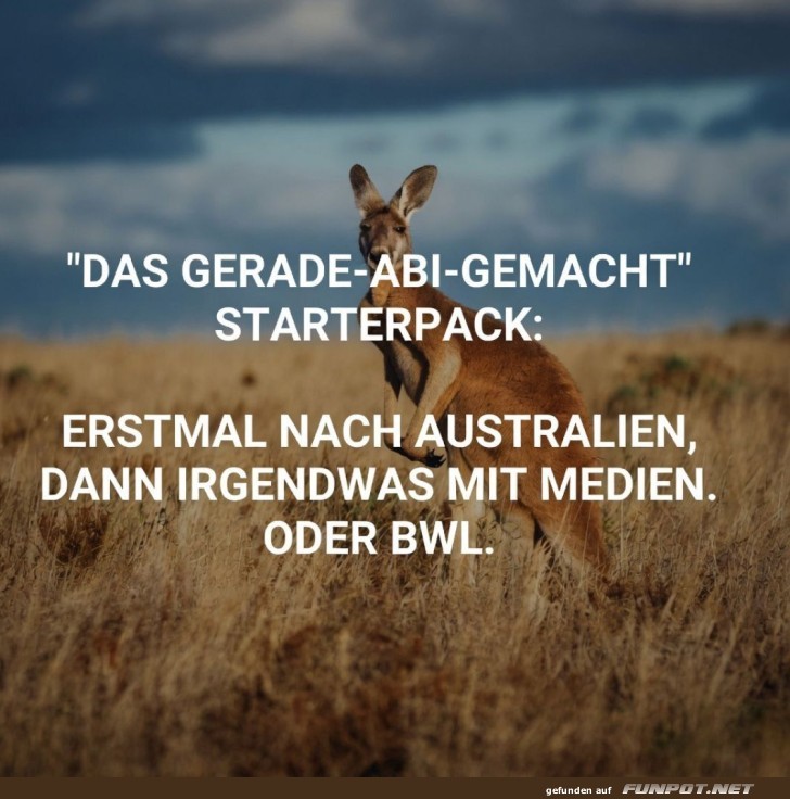 Abenteuerlustiger Abi-Kangaroo-Spa�