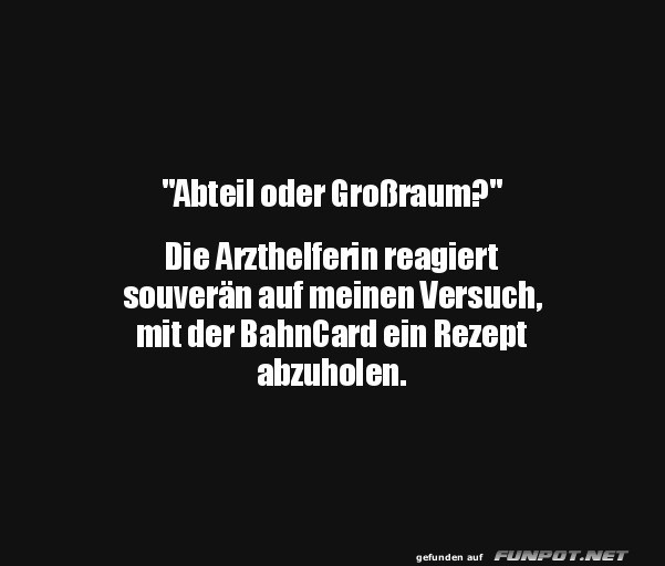 Abteil oder Gro�raum?