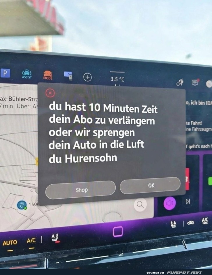 Wenn das Auto Abo-Geld will!