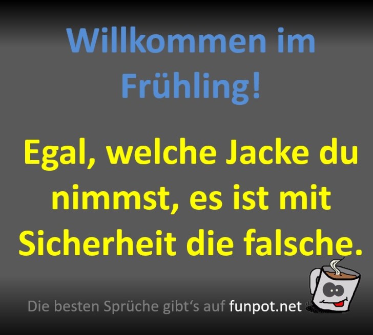 Frühlingsjacken-Desaster