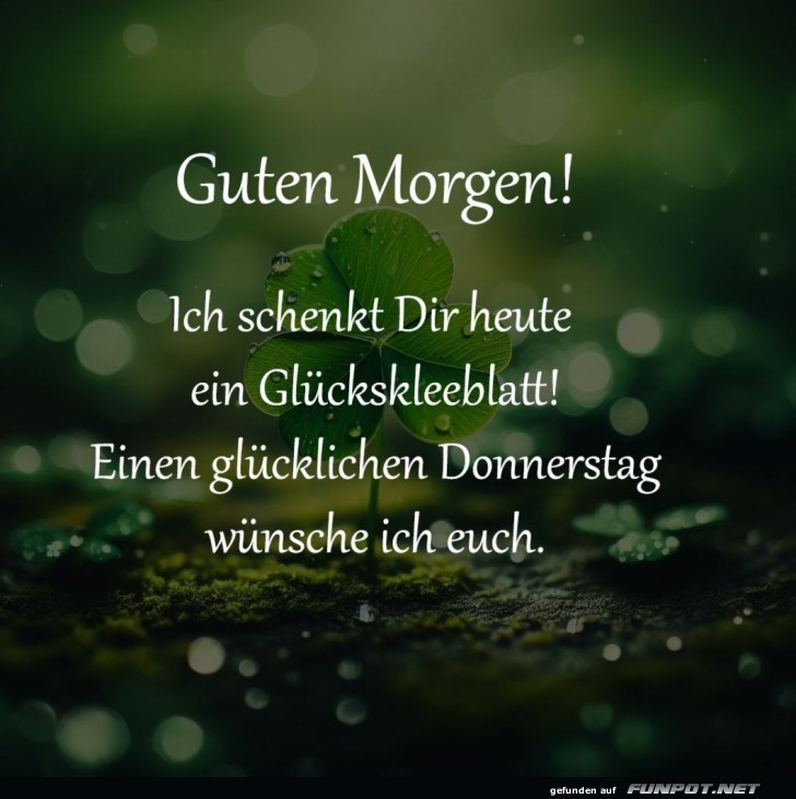 Donnerstag mit Gl�cksklee im Gep�ck