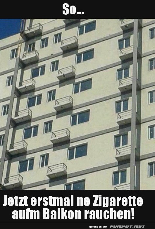 Finde den Balkon, wenn du kannst!