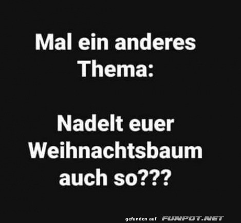 Nadelt euer Weihnachtsbaum auch so?