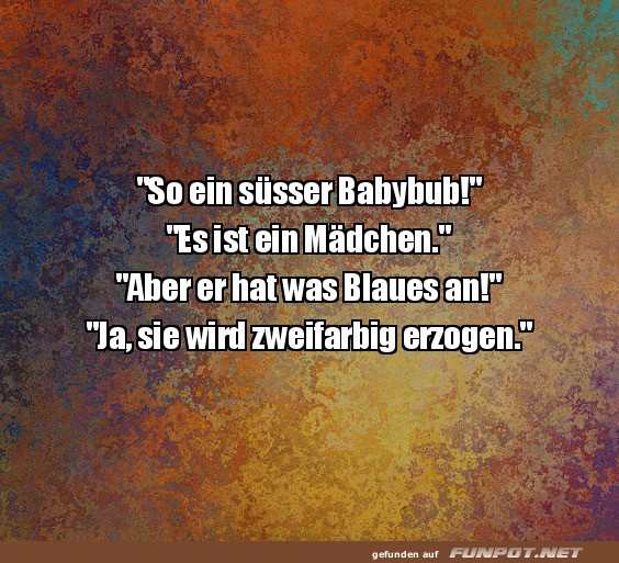 Farbenfreies Baby-Dilemma