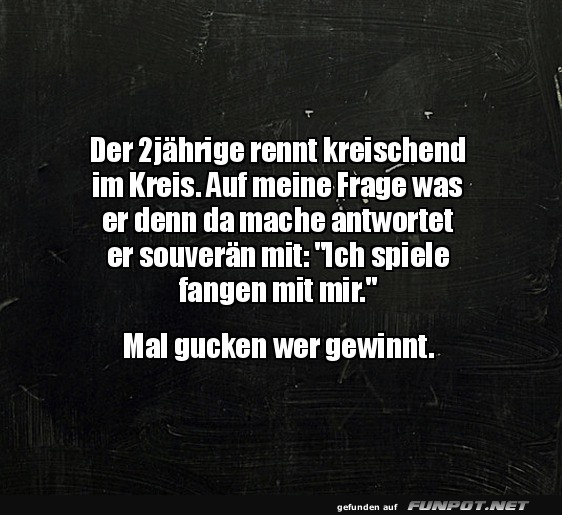 Das Kleinkind-Selbstfangspiel